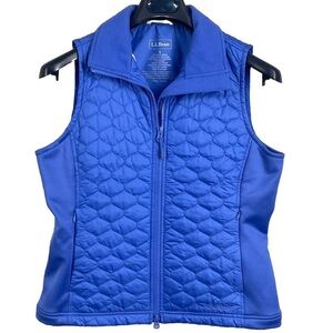 L L‎ Bean Womens Quilted Vest Sz S Blue Thinsulate Full Zip Lightweight Gorpcore